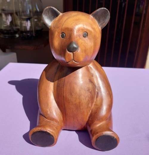 Wooden teddy clearance bears